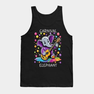 Birthday Elephant Playing Guitar Tank Top